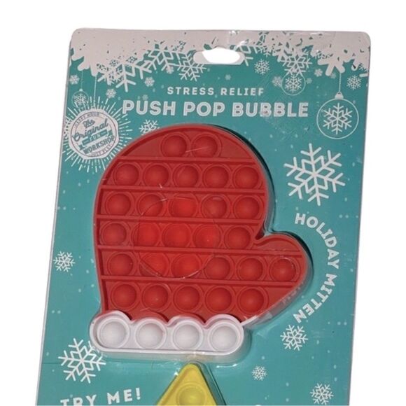 Christmas Silicone Mitten & Star Push Poppers New in Package - Picture 4 of 6